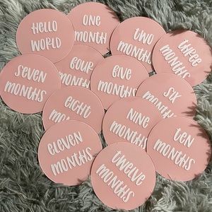 Baby girl milestone cards